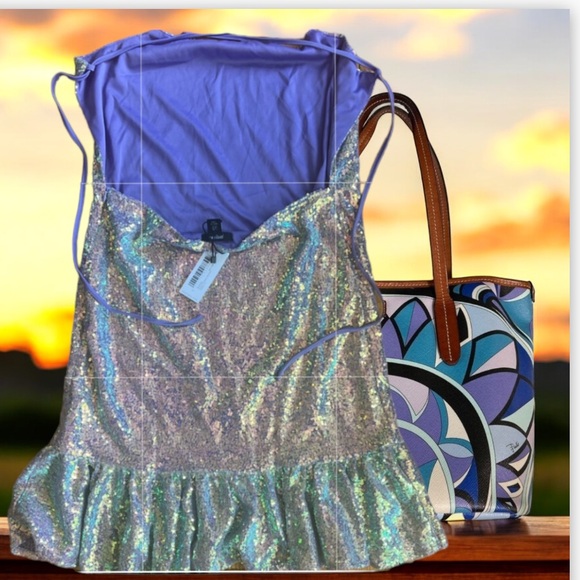 Nasty Gal Purple Iridescent Sequins Dress - Picture 2 of 3